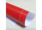 25cm x 50cm ČERVENÁ CARBON FOLIE 3D - KARBON FOLIE